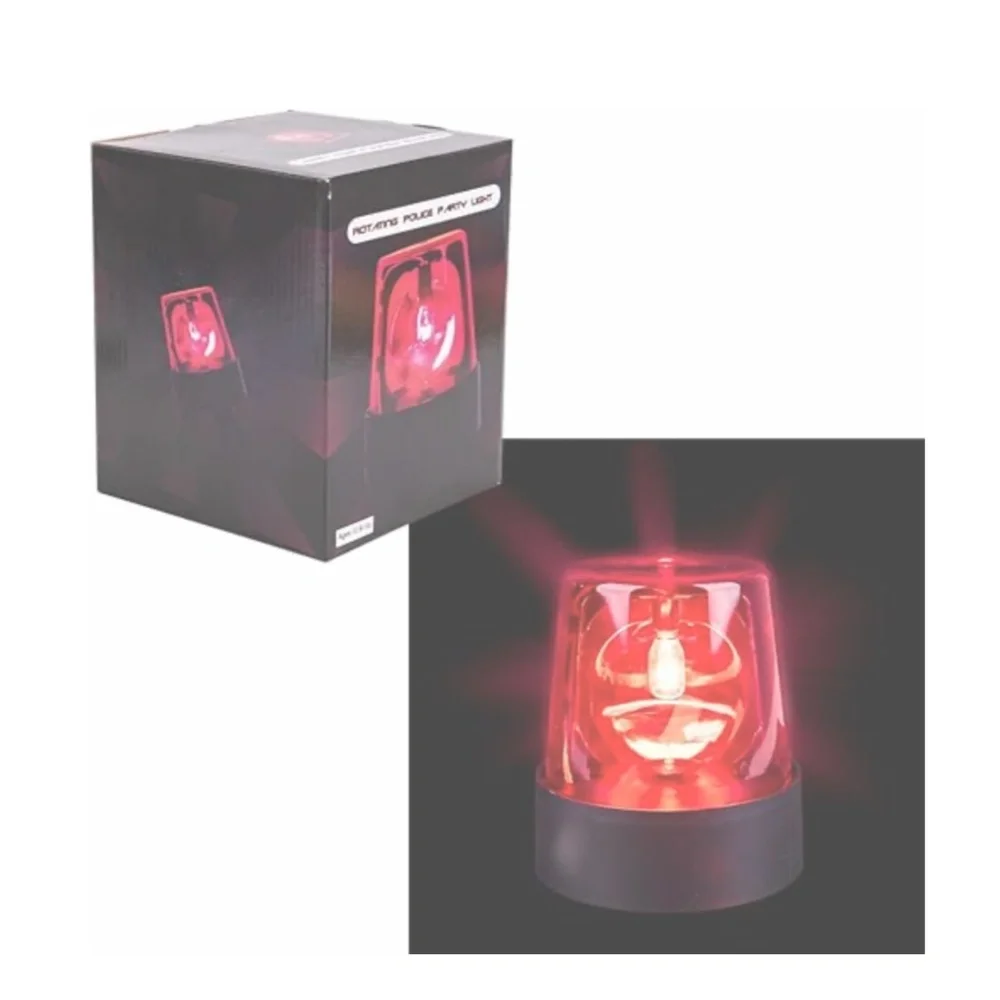 7” Red Police Beacon Light Rotating Flashing Decor Plug In AC Powered